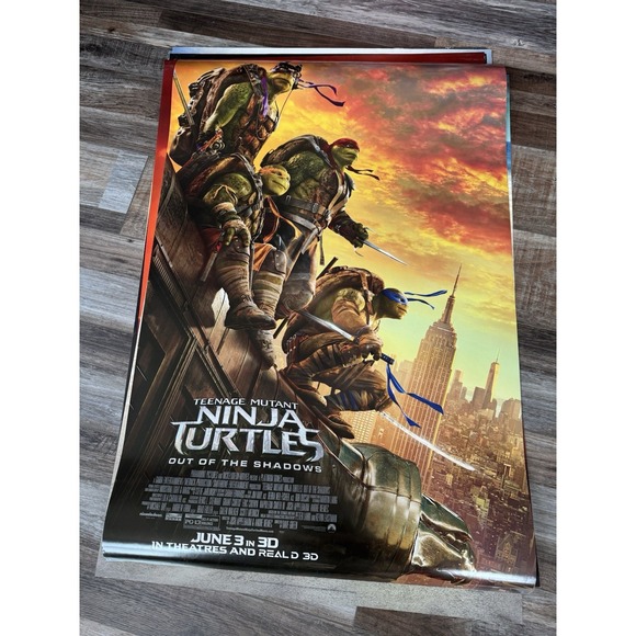 Ninja Turtles Movie Poster Out Of The Shadows 27 X 40 - Picture 2 of 5